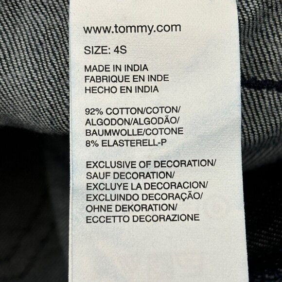 Tommy Hilfiger Trouser Bootcut Women's size 4P Dark Wash Blue Denim Jeans - Picture 3 of 4